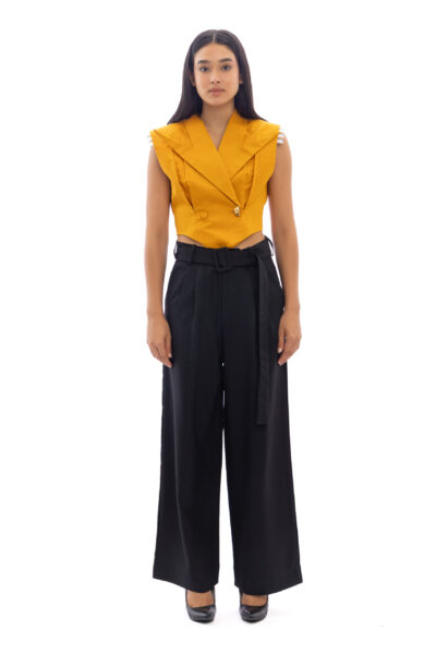 The Structured Mustard Vest