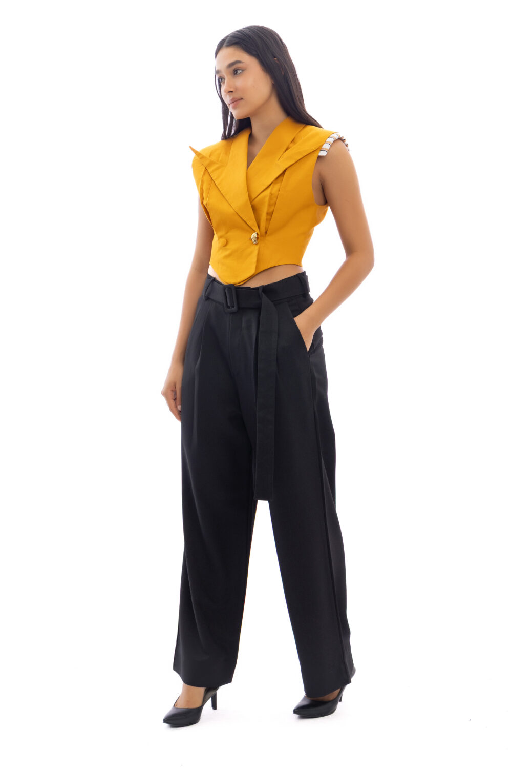 The Structured Mustard Vest - Image 3